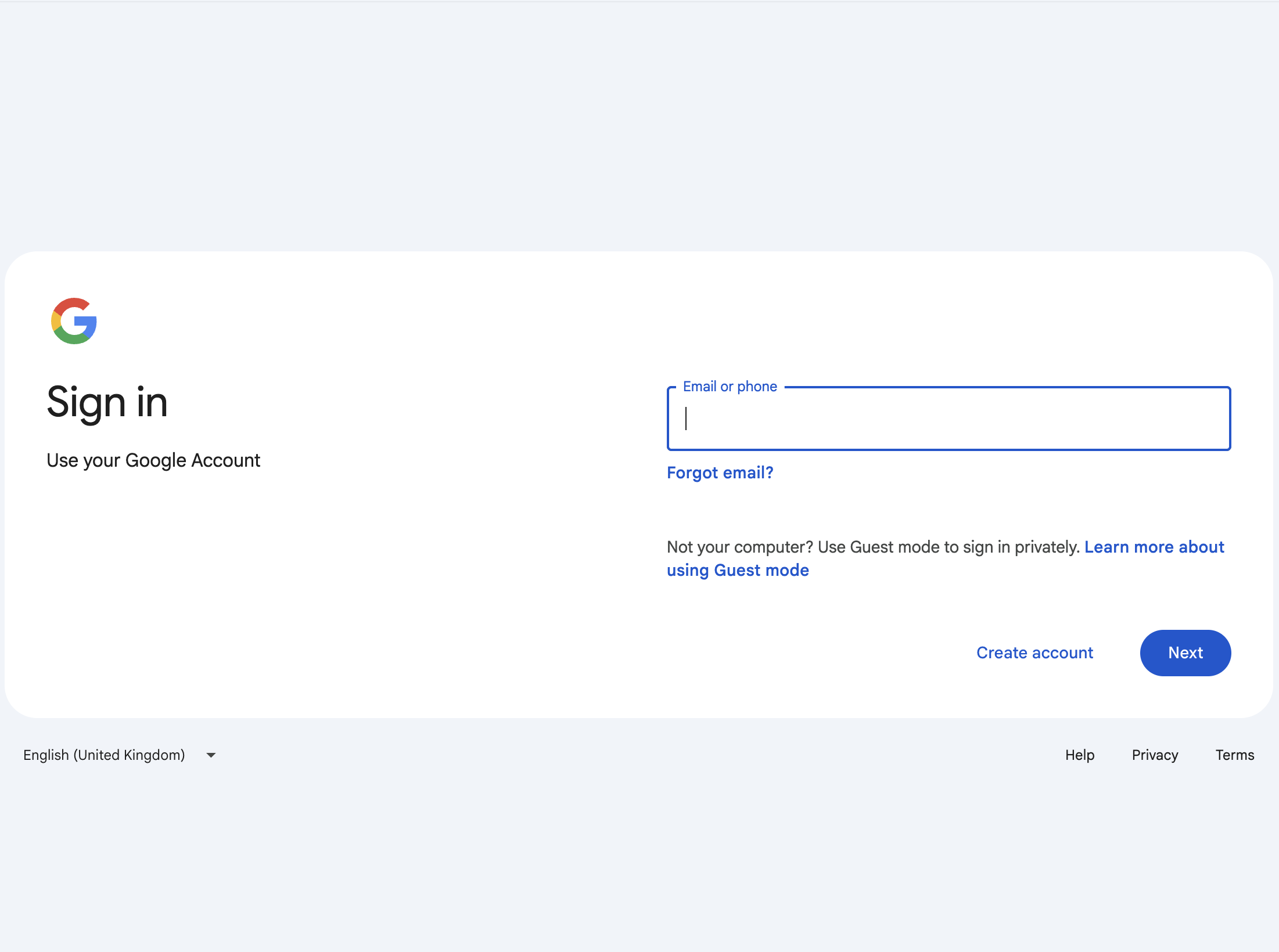 Difficulties logging into Google account